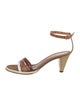 Fendi Leather Colorblock Pattern Sandals