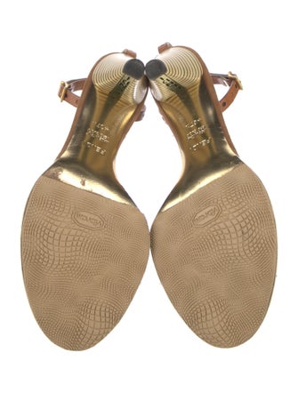 Fendi Leather Colorblock Pattern Sandals