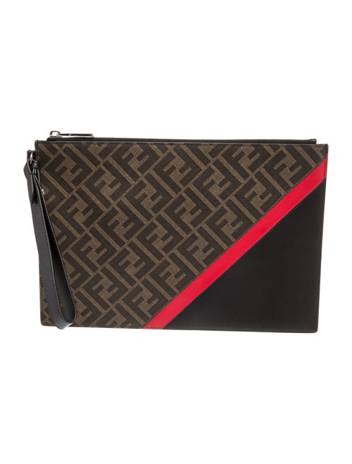 Fendi Zucca FF Diagonal Flat pouch Large