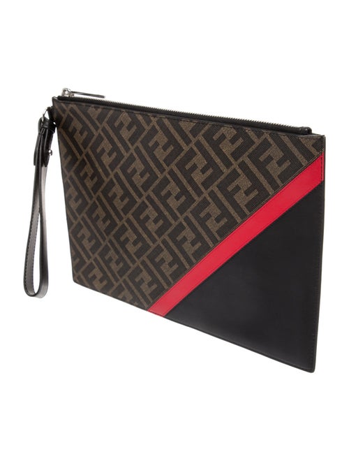Fendi Zucca FF Diagonal Flat pouch Large