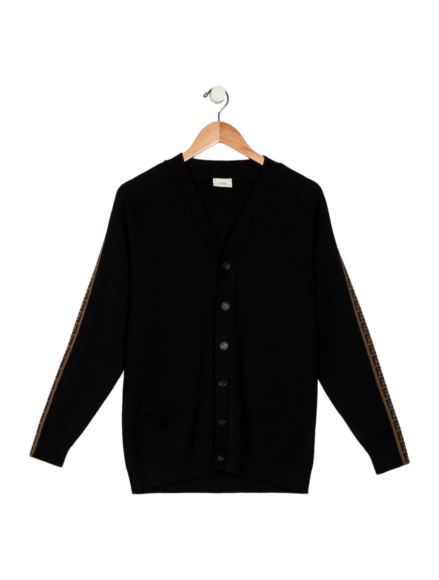 Fendi Virgin Wool V-Neck Sweater