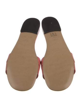 Fendi Zucca FF Logo Leather Slides