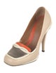 Fendi Leather Colorblock Pattern Pumps