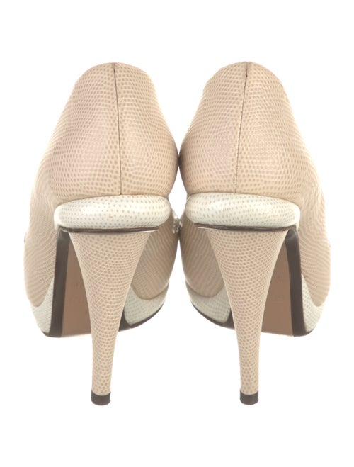 Fendi Leather Colorblock Pattern Pumps