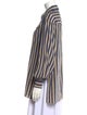 Fendi Silk Striped Button-Up Top