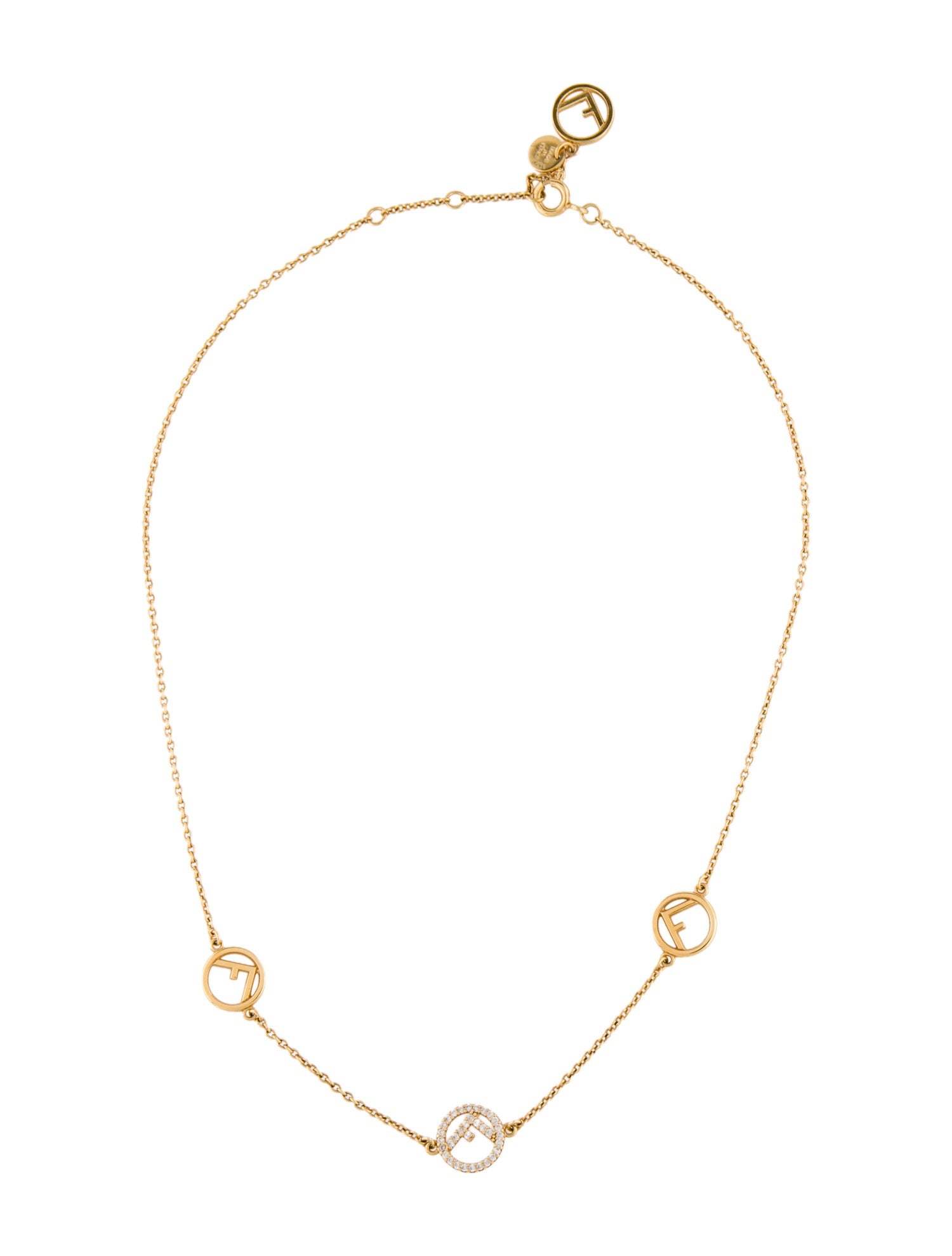 Fendi Crystal F is Fendi Station Necklace