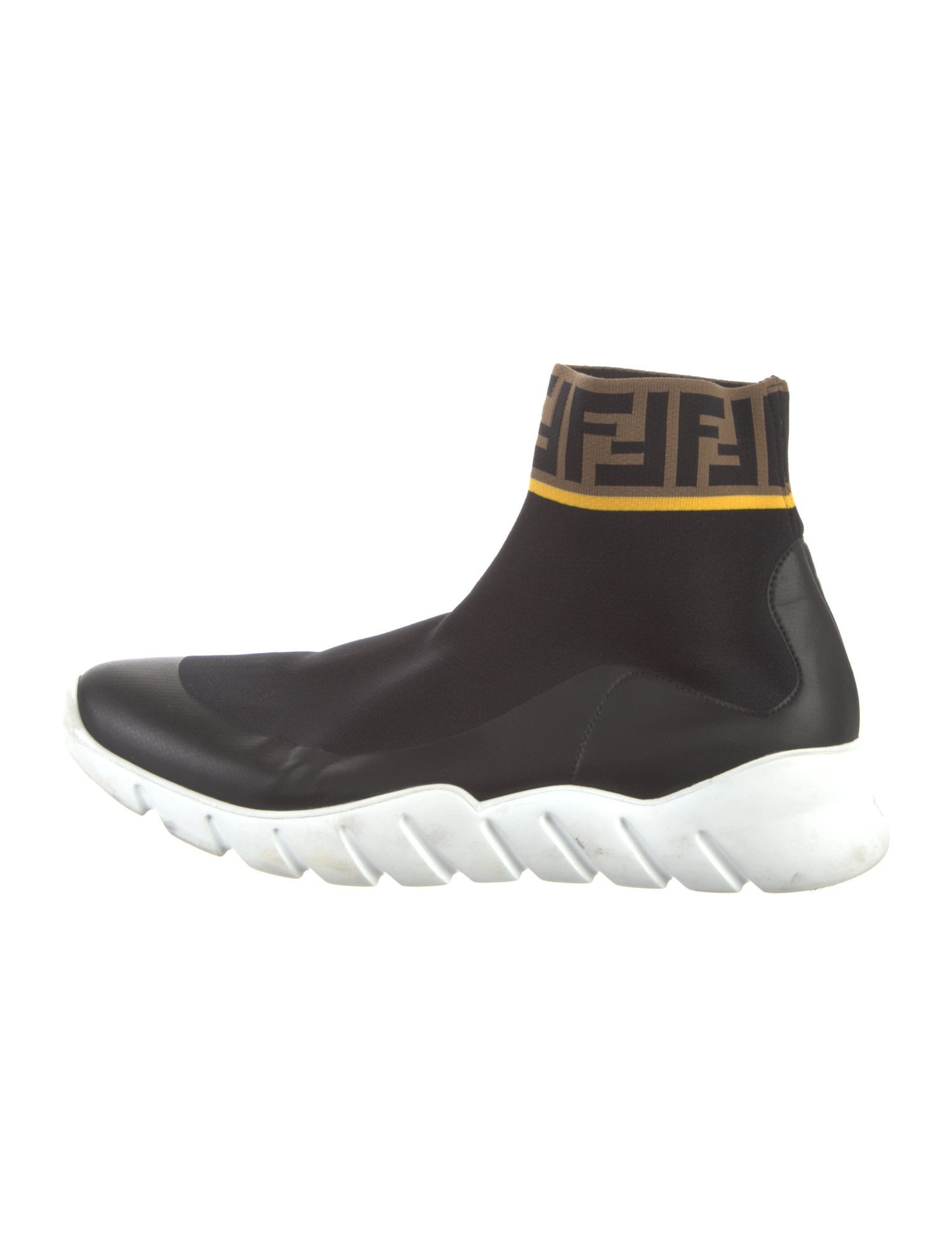 Fendi Zucca FF Logo Printed Sock Sneakers