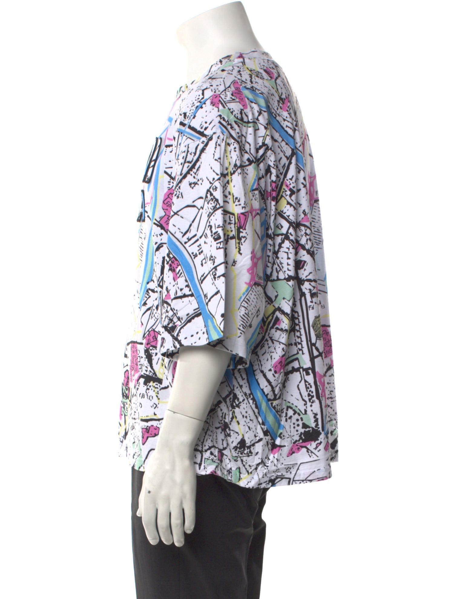 Fendi Printed Crew Neck Henley