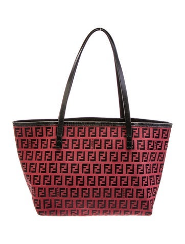 Fendi Handle Bags Zucchino FF Roll Tote