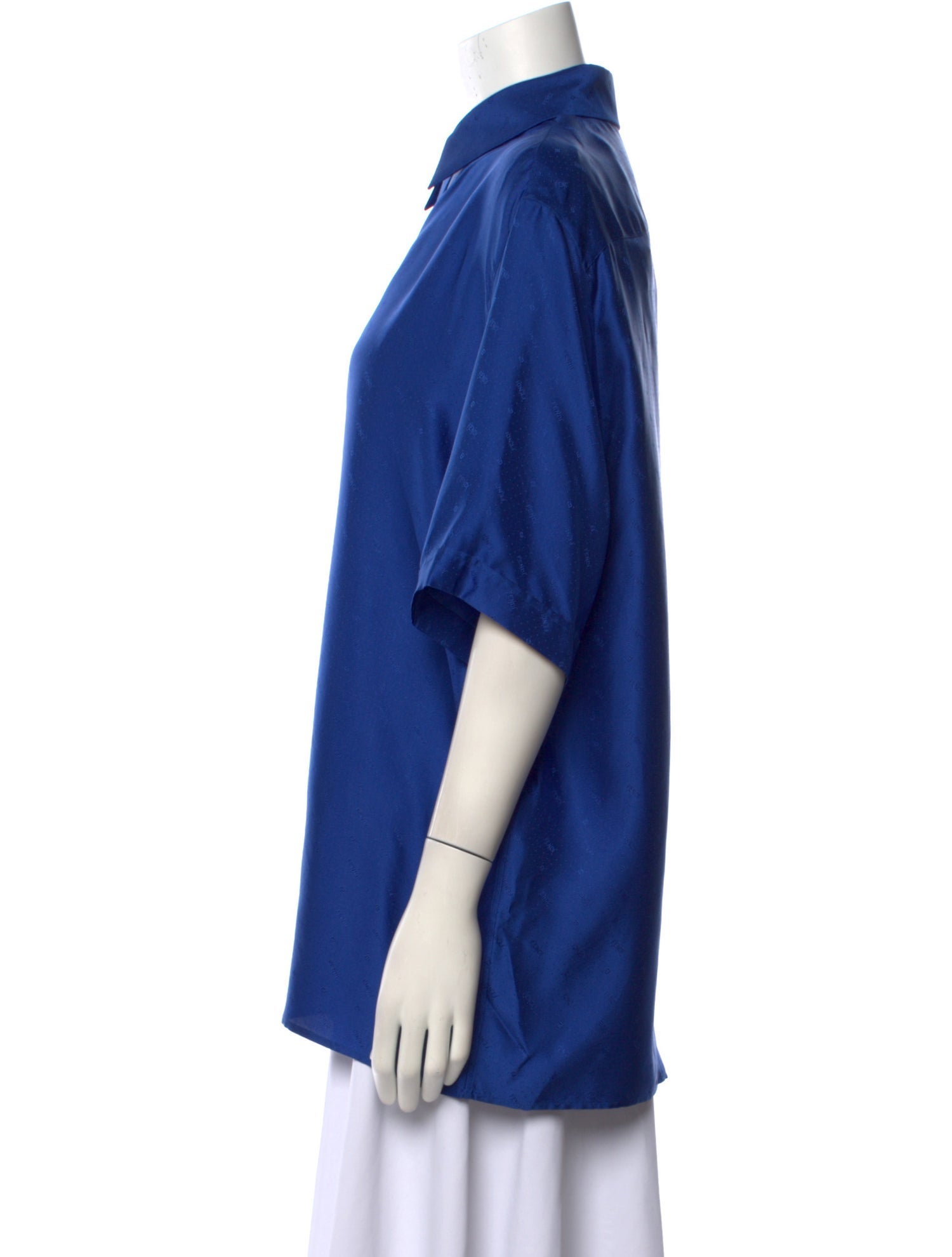 Fendi Silk Short Sleeve Blouse