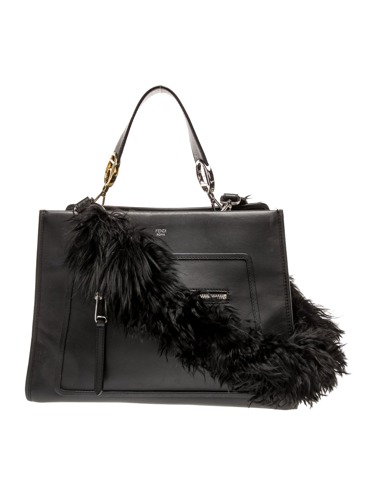 Fendi Leather Runway Tote Medium