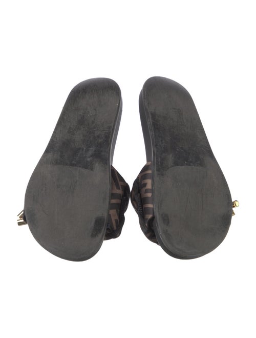 Fendi Zucca FF Logo Satin Slides
