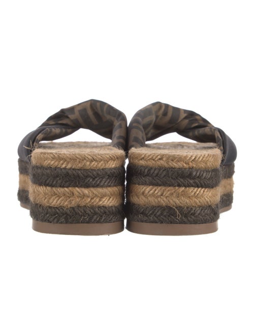 Fendi Zucca FF Logo Satin Espadrilles