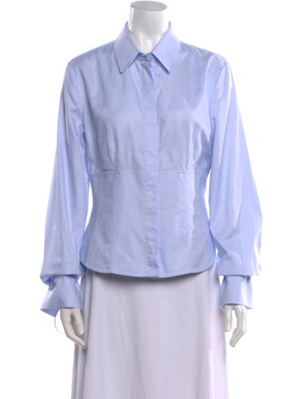 Fendi Long Sleeve Button-Up Top