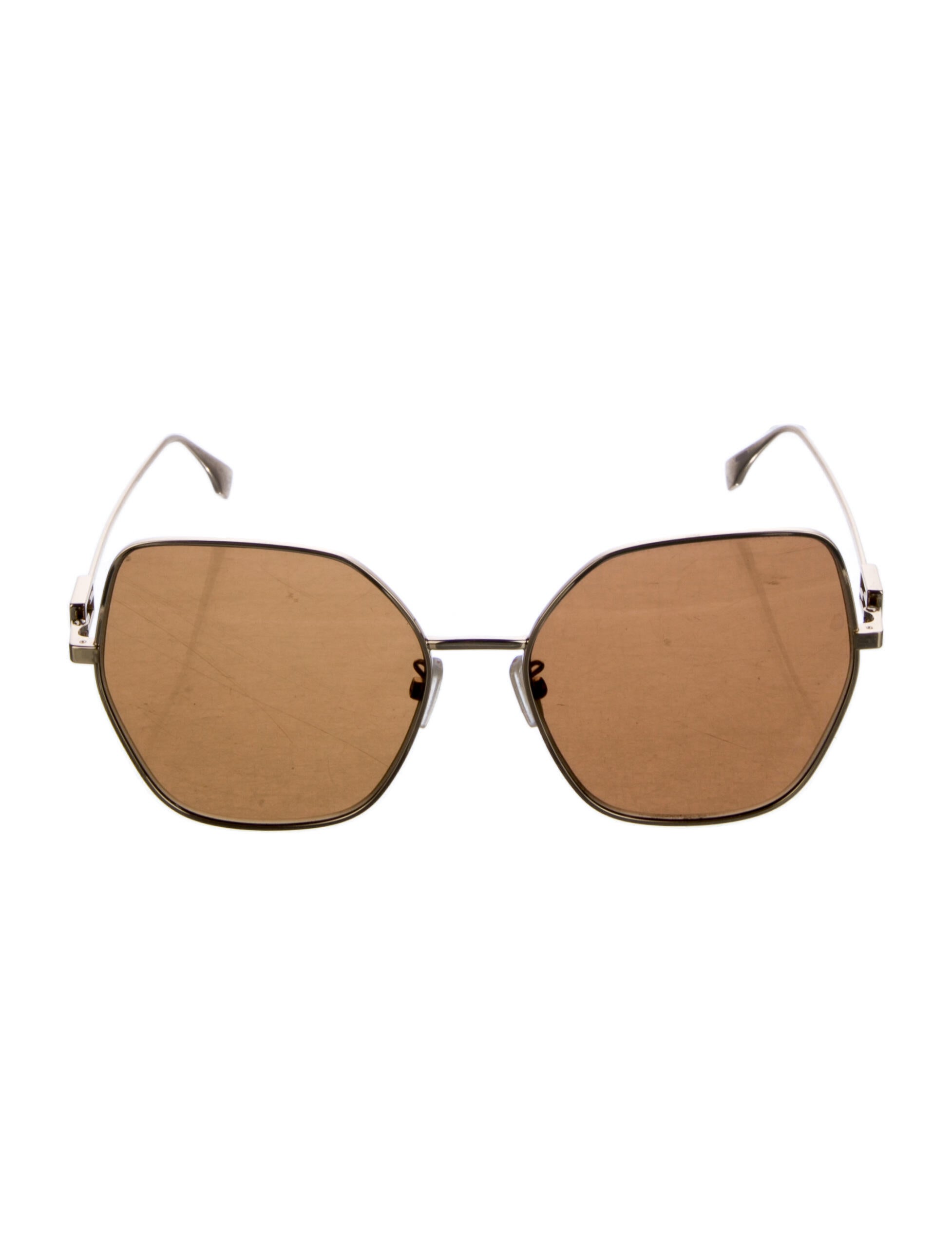Fendi Zucca FF Logo Square Sunglasses