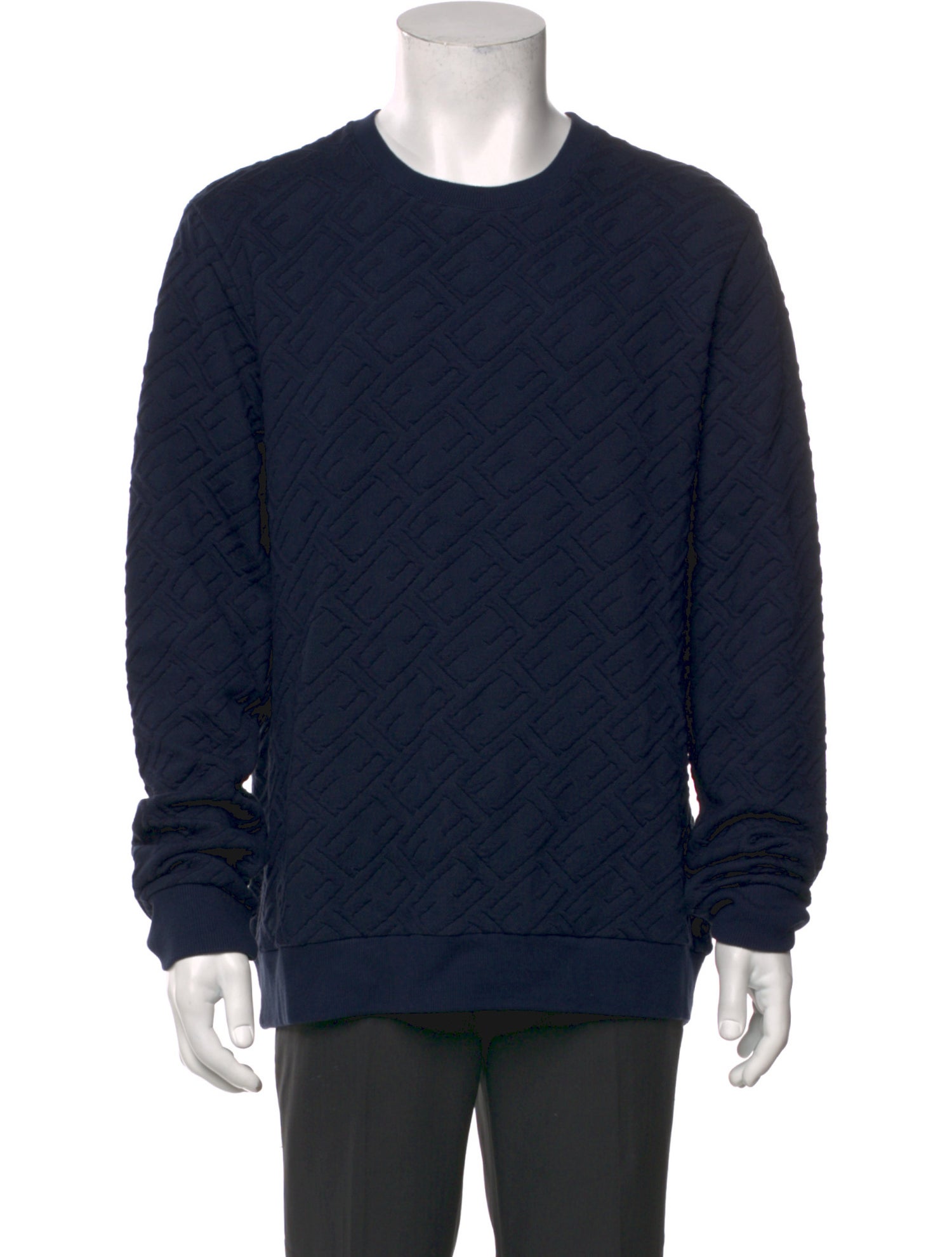 Fendi Zucca FF Logo Crew Neck Sweatshirt