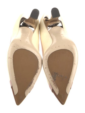 Fendi Leather Colorblock Pattern Pumps