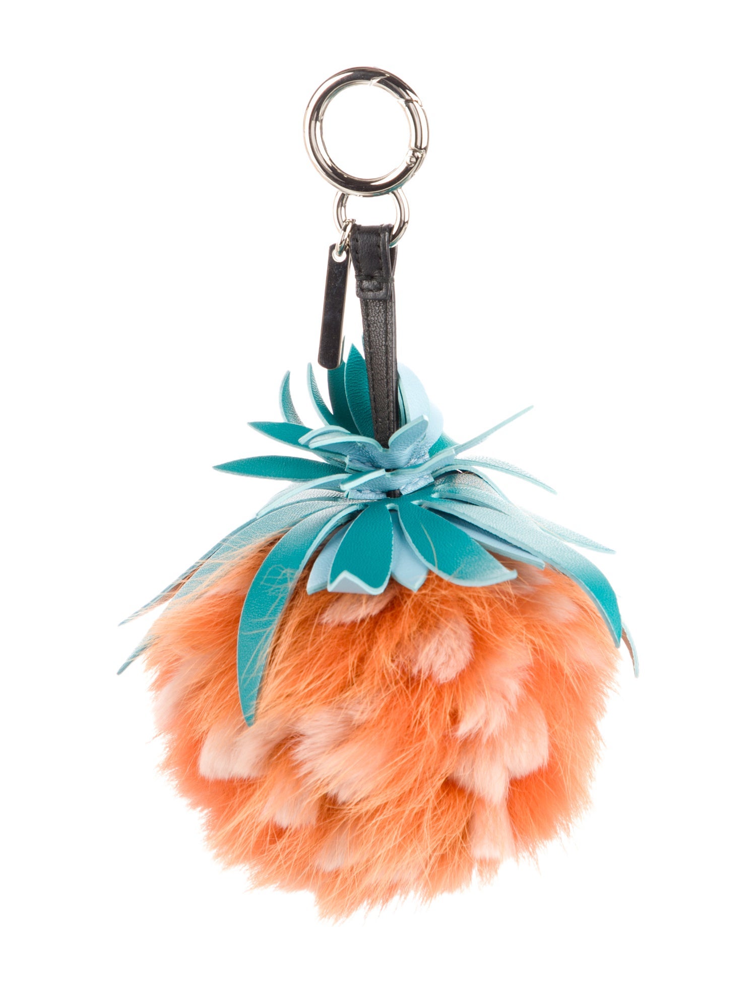 Fendi Fendi Fur Pineapple Charm Keychain