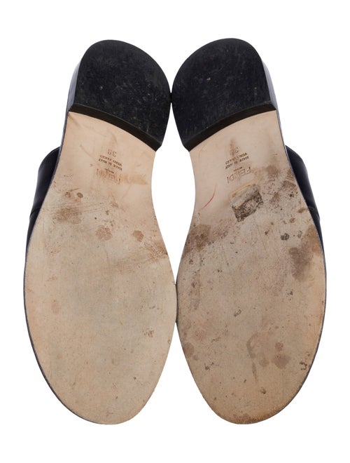 Fendi Leather Studded Accents Slides