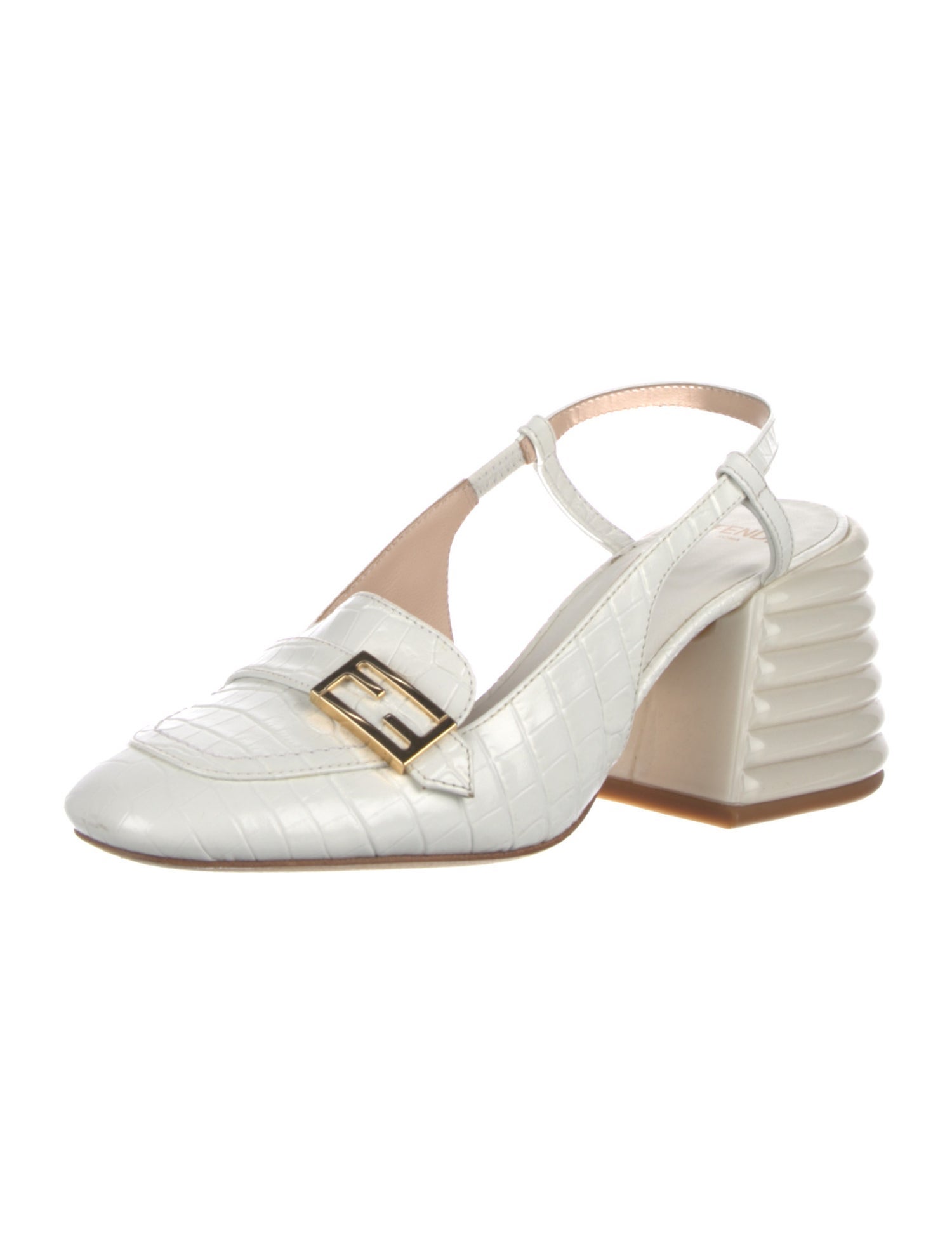 Fendi Leather Slingback Pumps