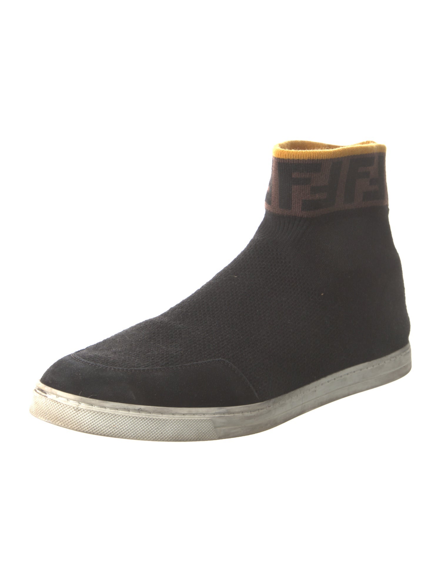 Fendi Zucca FF Logo Graphic Print Sock Sneakers