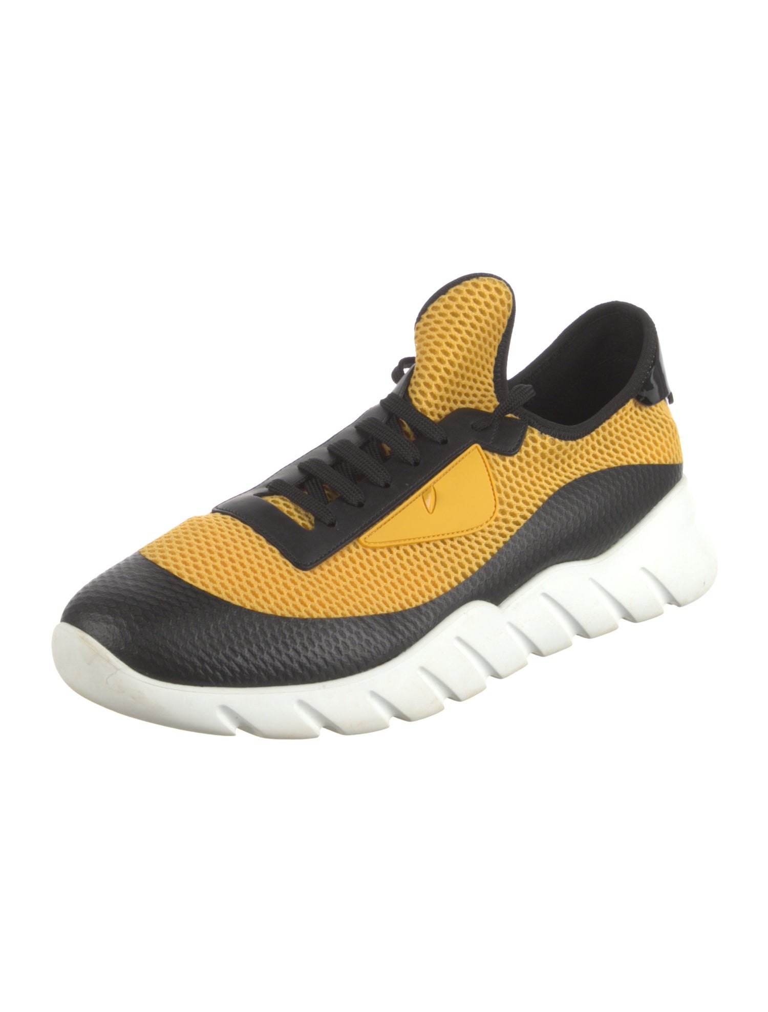 Fendi Mesh Colorblock Pattern Sneakers
