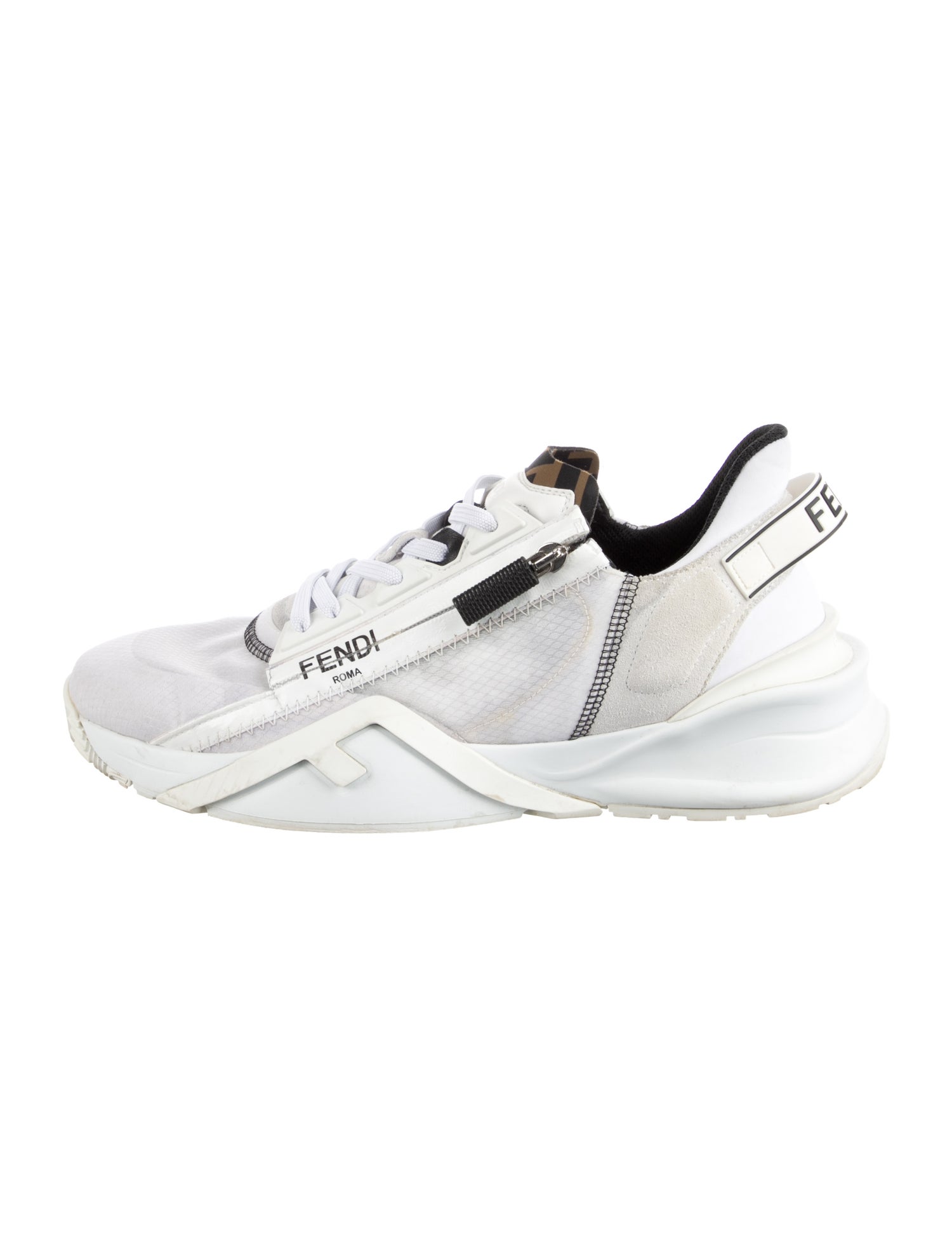 Fendi Zucca FF Logo Leather Sneakers