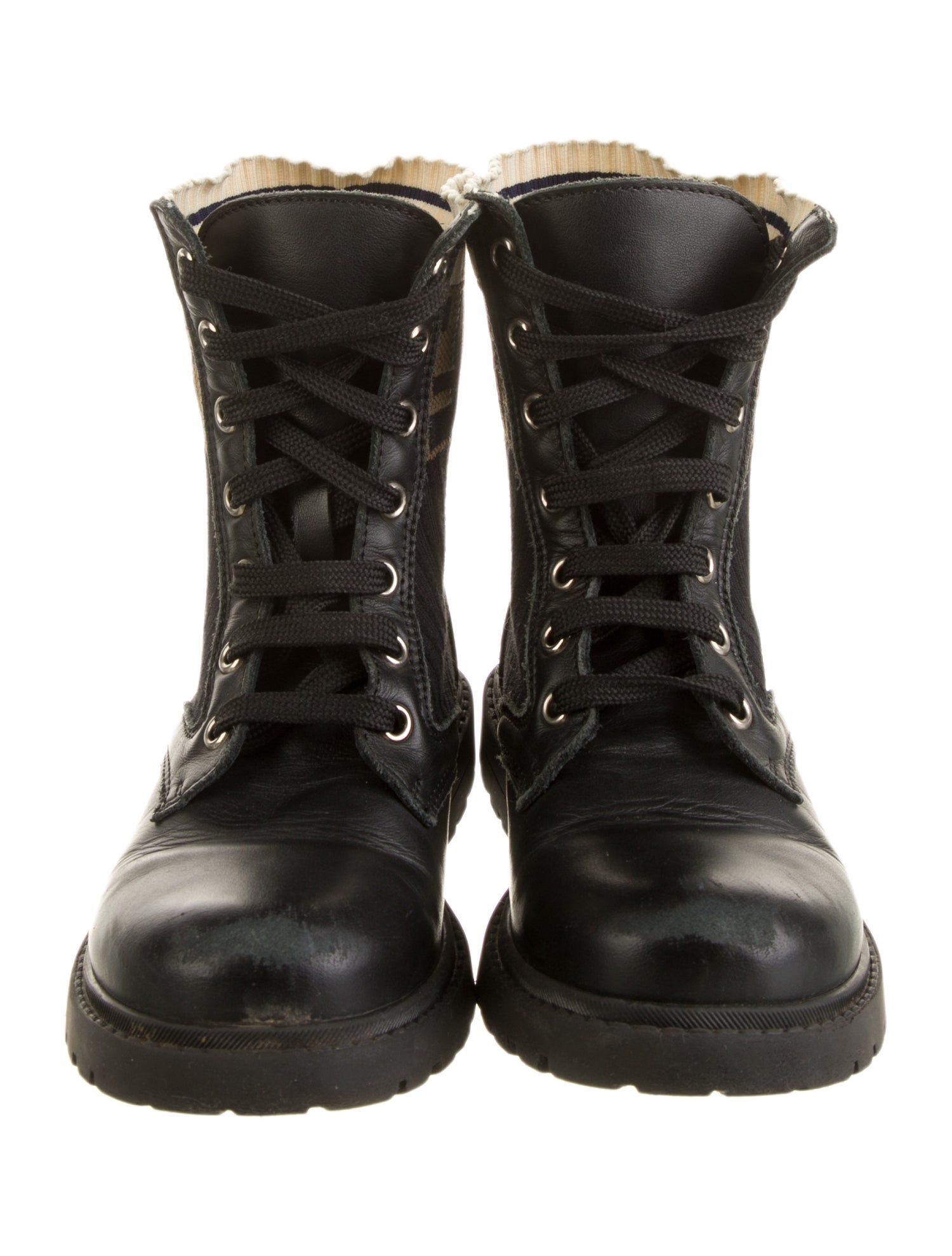 Fendi Girls' Leather Ankle Boots