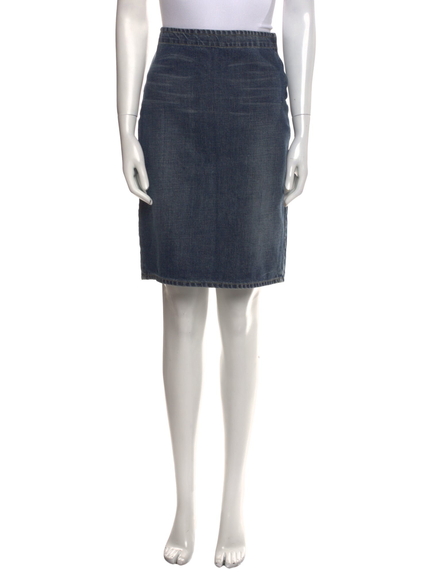 Fendi Whipstitch Trim Knee-Length Skirt