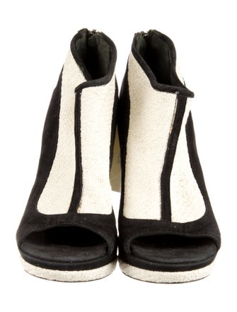 Fendi Suede Colorblock Pattern Boots