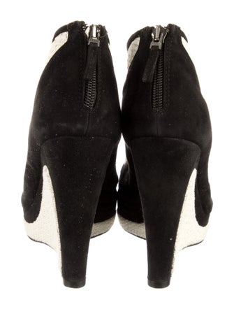 Fendi Suede Colorblock Pattern Boots