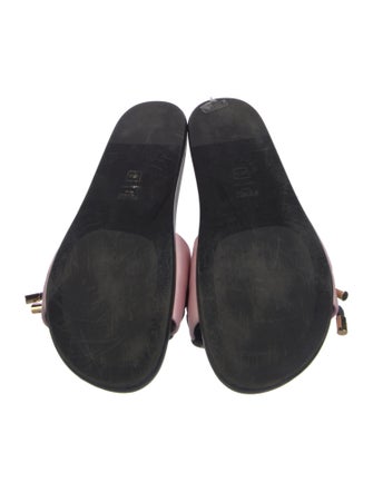 Fendi Zucca FF Logo Satin Slides