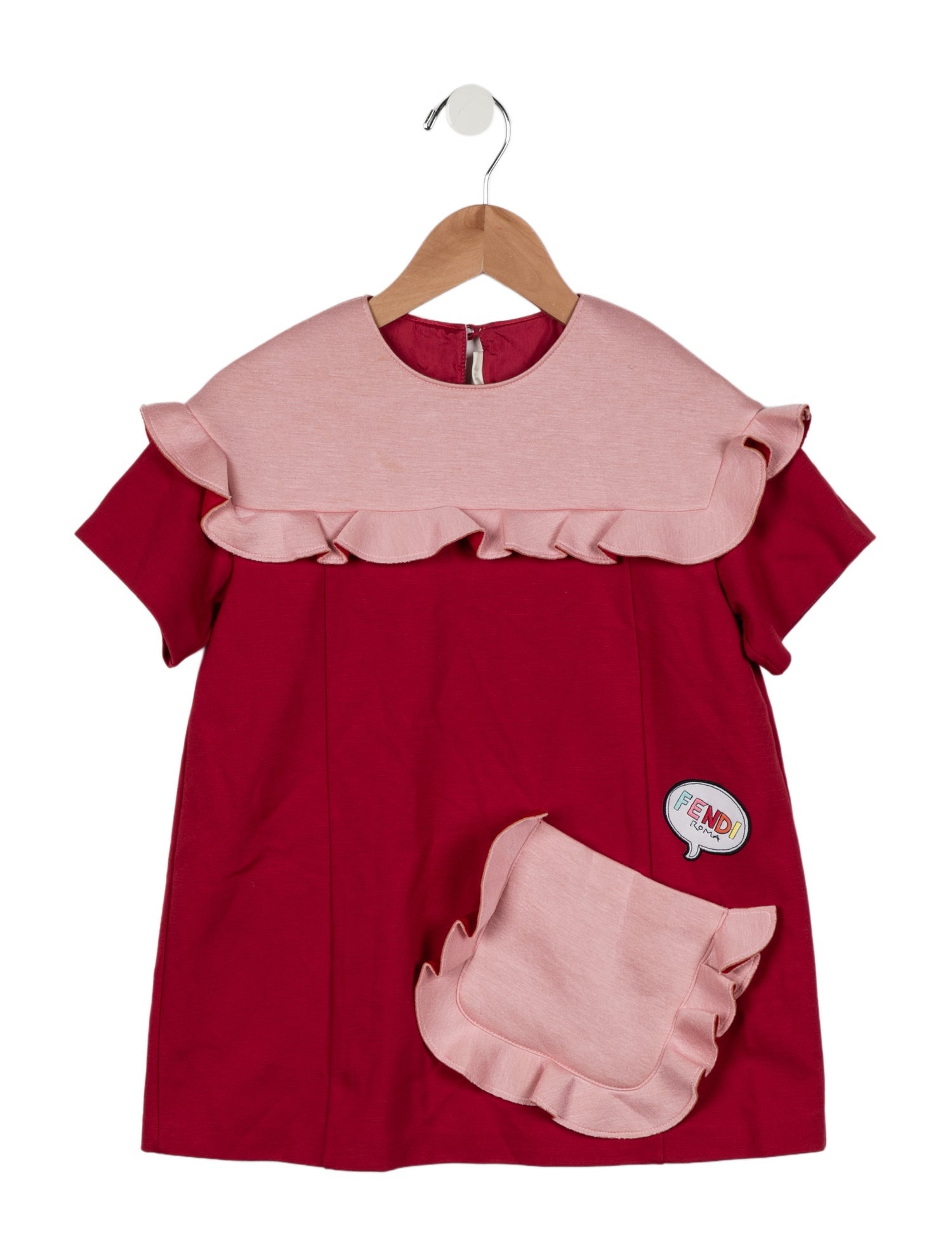 Fendi Toddler Girls' Ruffled Trim Dress