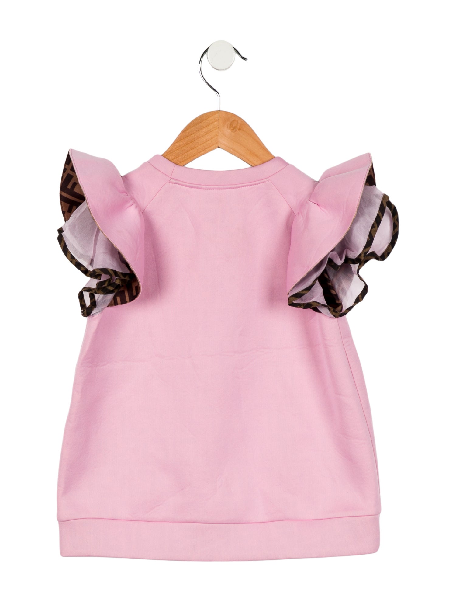 Fendi Toddler Girls' Solid Short Sleeve Top