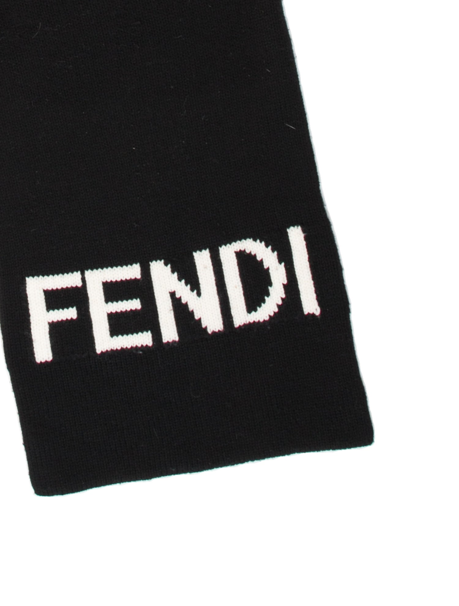 Fendi Wool Graphic Print Scarf