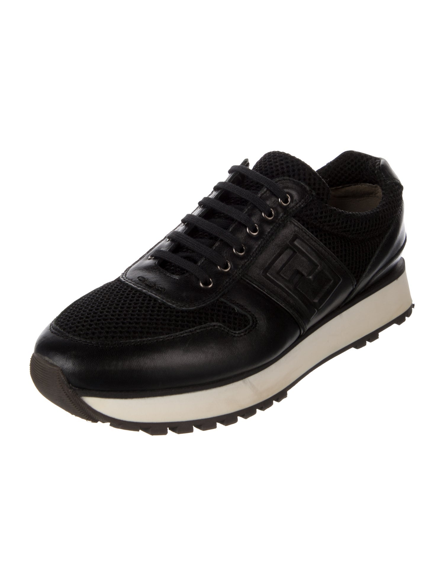 Fendi Zucca FF Logo Leather Sneakers