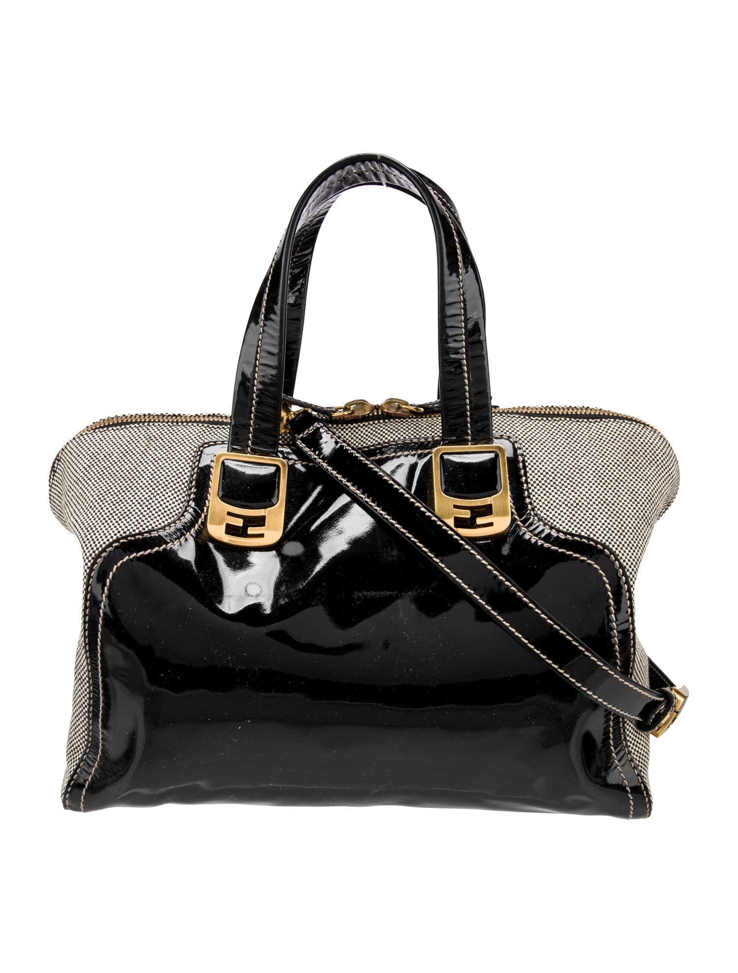 Fendi Zucca FF Top Handle Bag Vintage