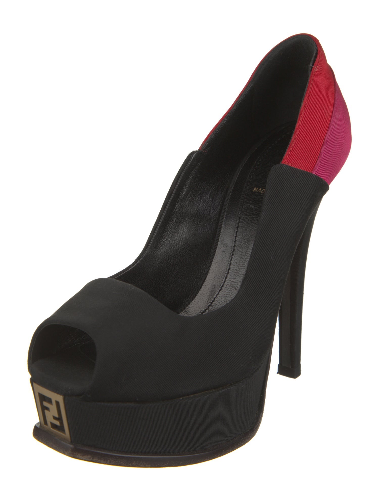 Fendi Zucca FF Logo Colorblock Pattern Pumps