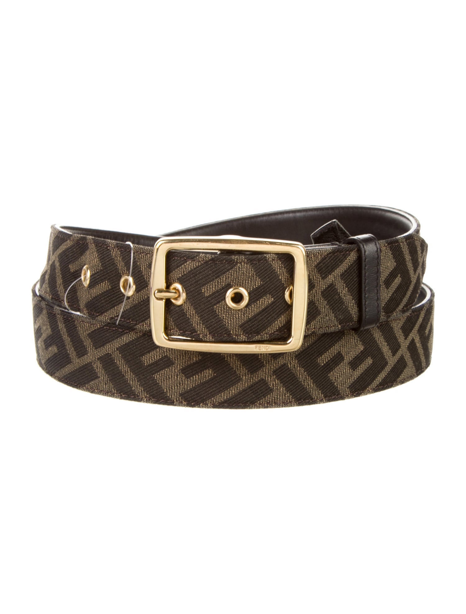 Fendi Zucca FF Logo Canvas Belt