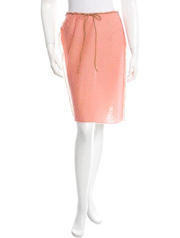 Fendi Beaded Knit Skirt