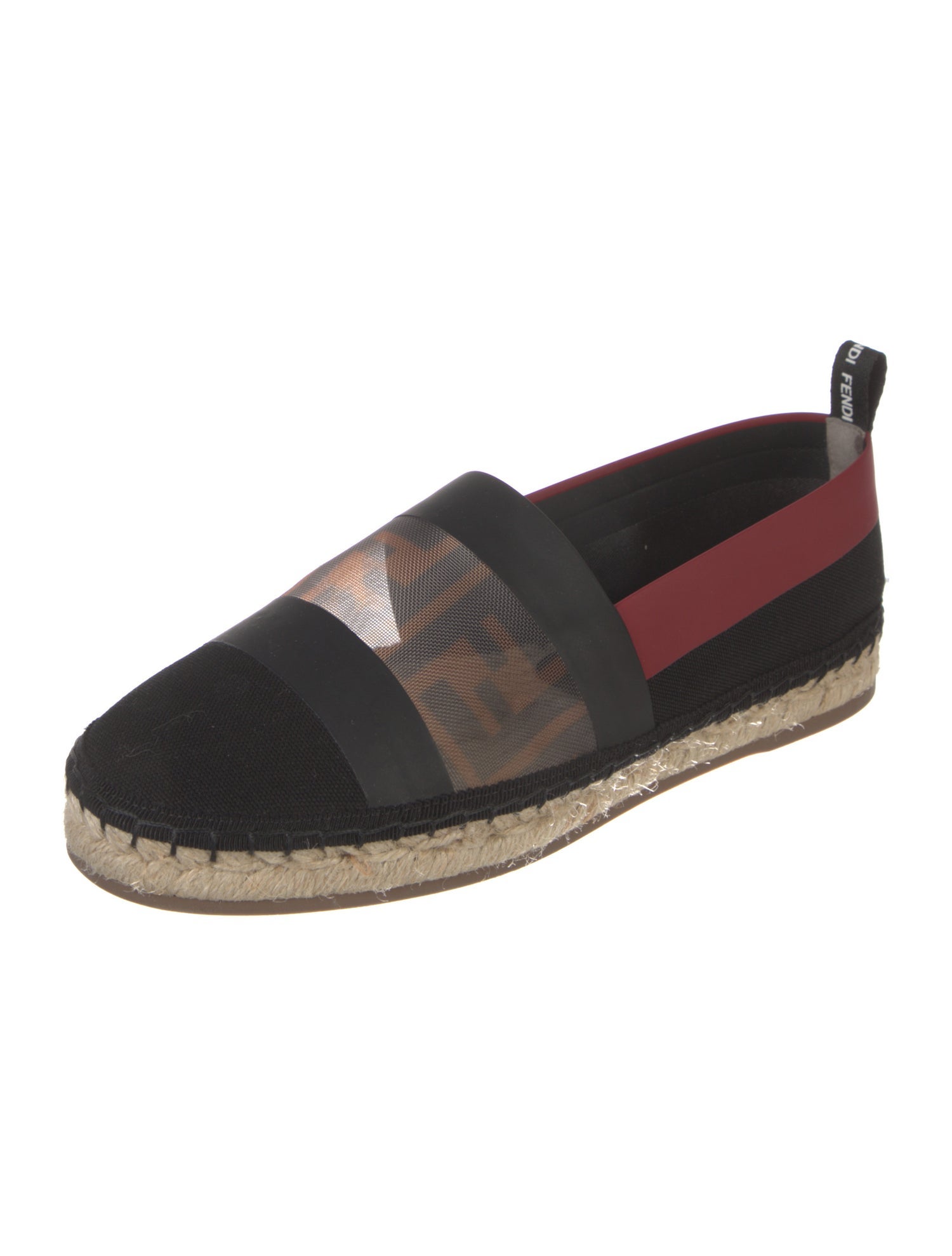 Fendi Zucca FF Logo Colorblock Pattern Espadrilles