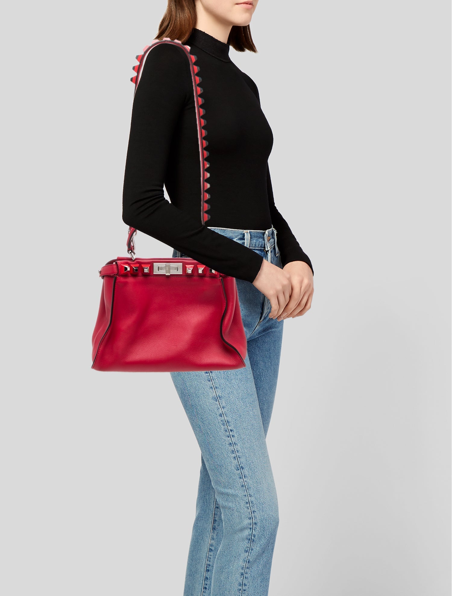 Fendi Leather Peekaboo Medium