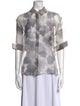 Fendi Silk Printed Button-Up Top
