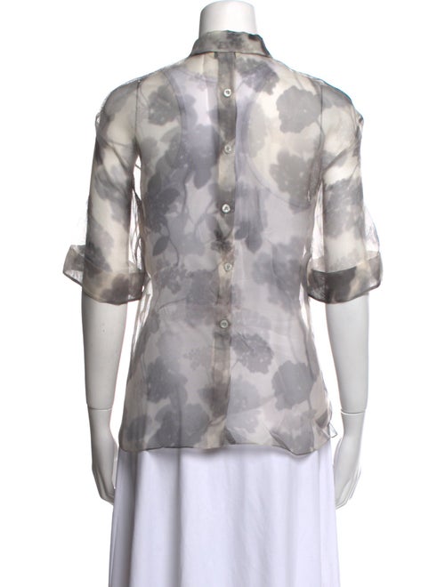 Fendi Silk Printed Button-Up Top
