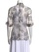 Fendi Silk Printed Button-Up Top