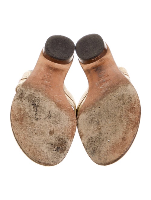 Fendi Zucca FF Logo Leather Slides