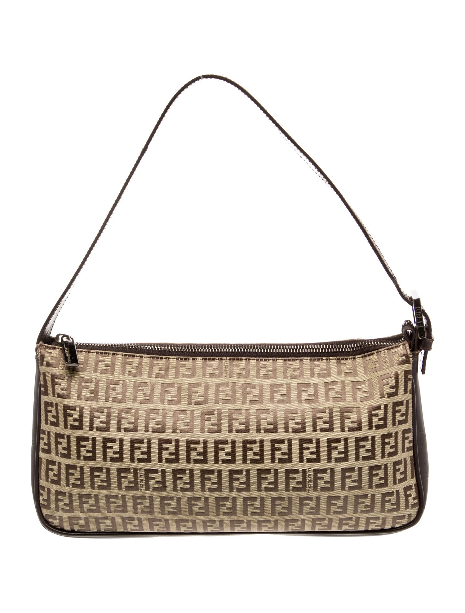 Fendi Zucchino FF Zucchino FF Shoulder Bag Small Vintage