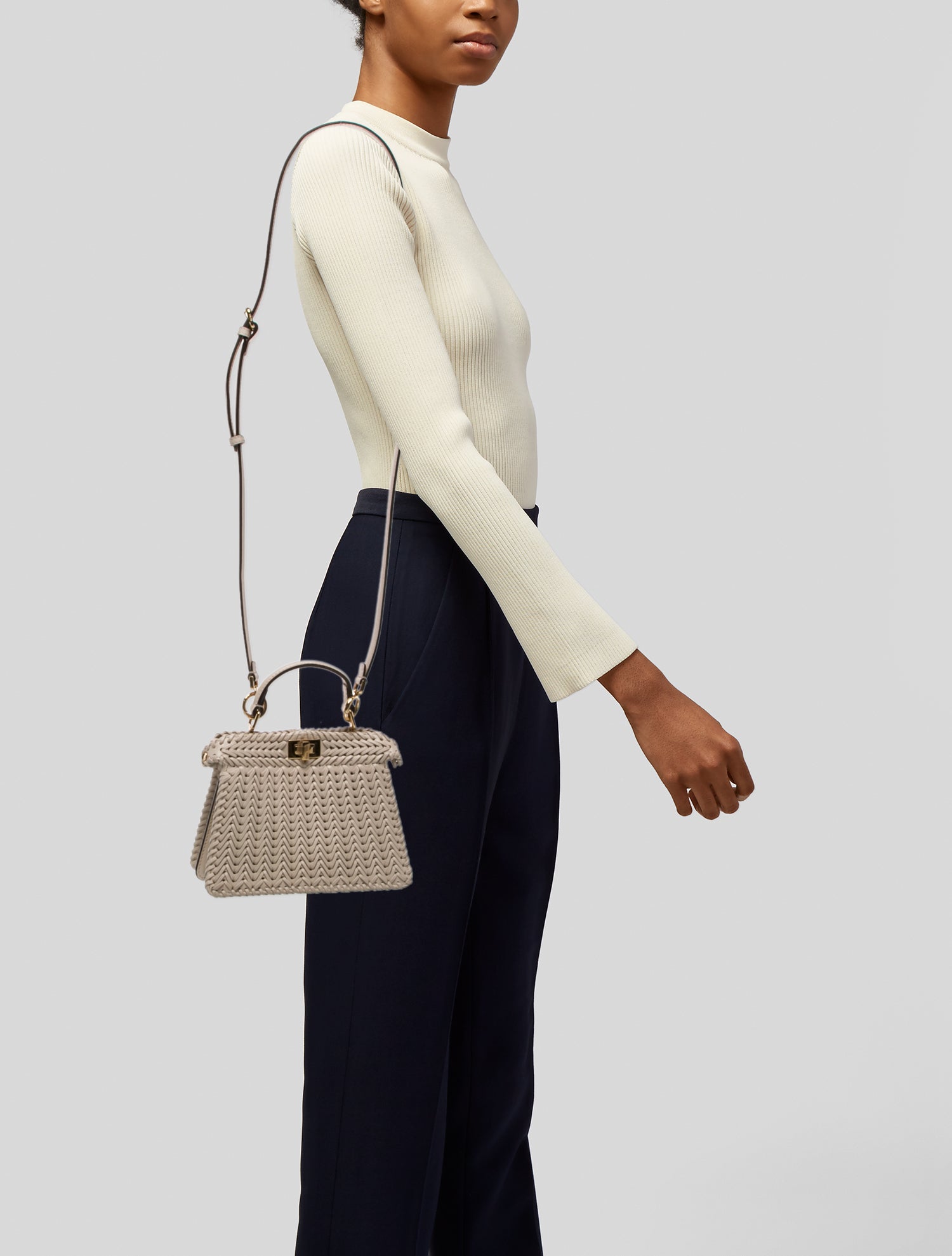 Fendi Leather Peekaboo Mini 2023