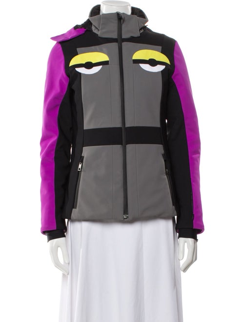 Fendi Colorblock Pattern Fur Jacket