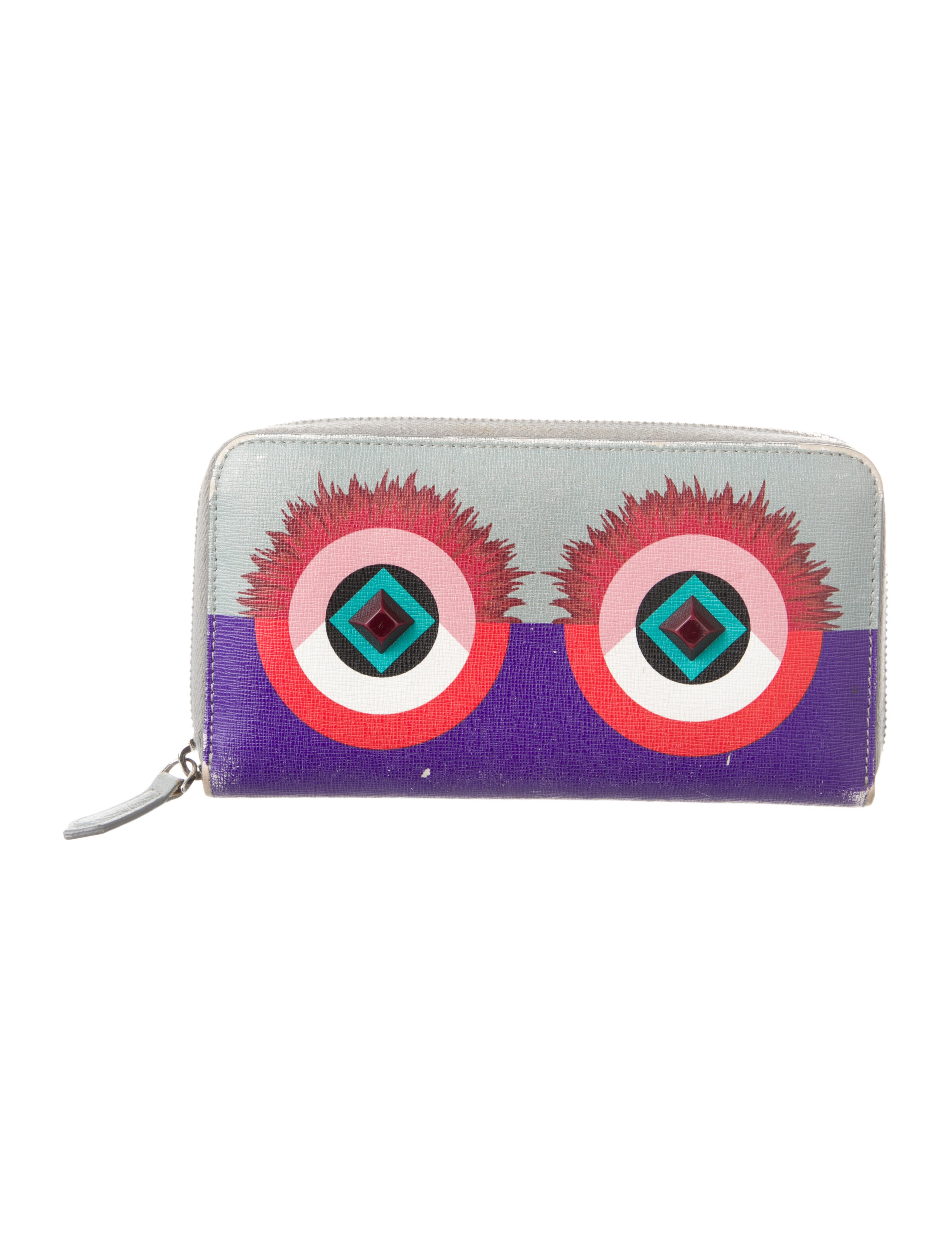 Fendi 2016 Monsters Motif Continental Wallet